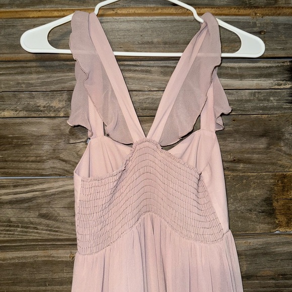 Show Me Your Mumu Xs- June Maxi Dress 
Soft Beige Chiffon color - Picture 5 of 8